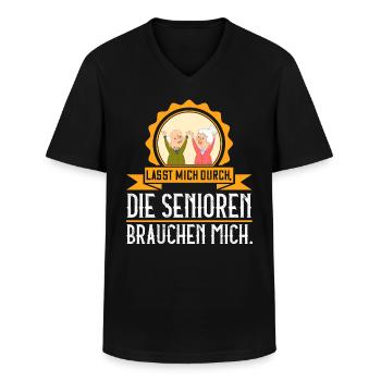 Altenpflege Altenheim Altenpflegerin Geschenk - Männer-T-Shirt mit V-Ausschnitt - Schwarz - Vorne - AI Model Male 178 dark (178cm)