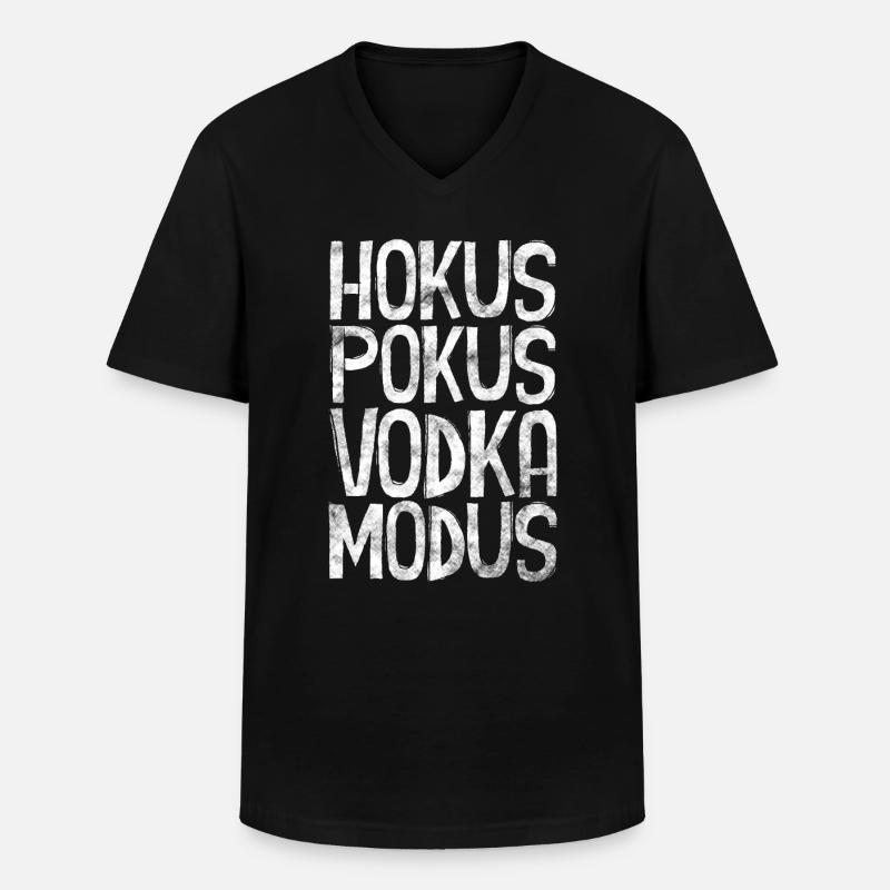 Hokus Pokus Vodka Modus - Männer-T-Shirt mit V-Ausschnitt - Schwarz