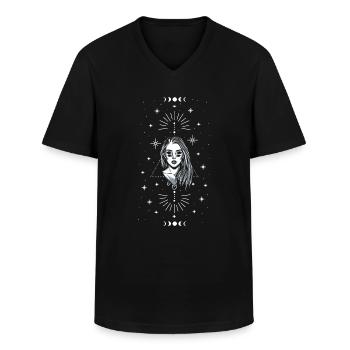 Occult Tarot Card Satanic - T-shirt col V Homme - noir - Devant - AI Model Male 178 dark (178cm)