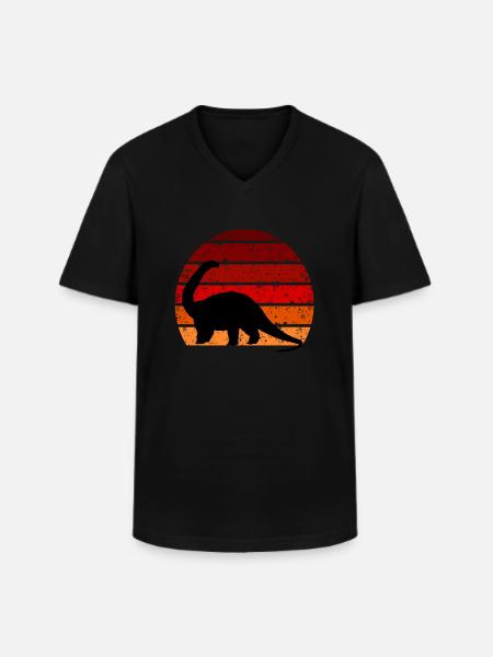 Brachiosaurus dinosaur long-necked dinosaur - Men's V-Neck T-Shirt - black