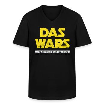 Das wars möge der Abschluss mit mir sein - Männer-T-Shirt mit V-Ausschnitt - Schwarz - Vorne - AI Model Male 178 dark (178cm)