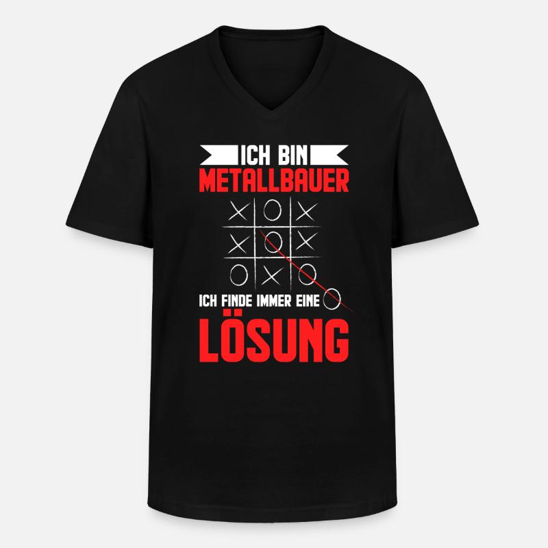 Lustige Metallbauer Sprüche Geschenkidee - Männer-T-Shirt mit V-Ausschnitt - Schwarz