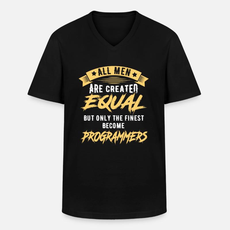 Programmierer Coder Entwickler Geschenk - Männer-T-Shirt mit V-Ausschnitt - Schwarz