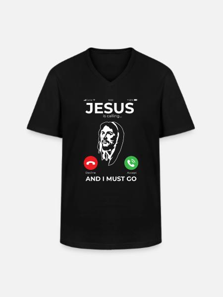 Jesus Catholic Christian Gift - Men's V-Neck T-Shirt - black