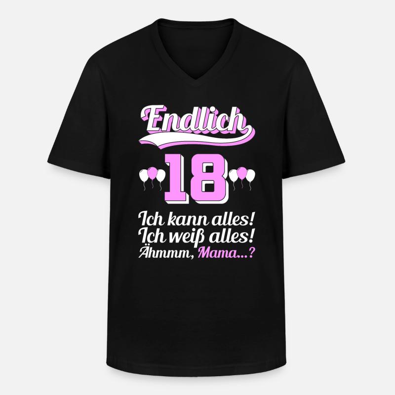 18. Geburtstag Lockdown lustiges Tochter Geschenk - Männer-T-Shirt mit V-Ausschnitt - Schwarz