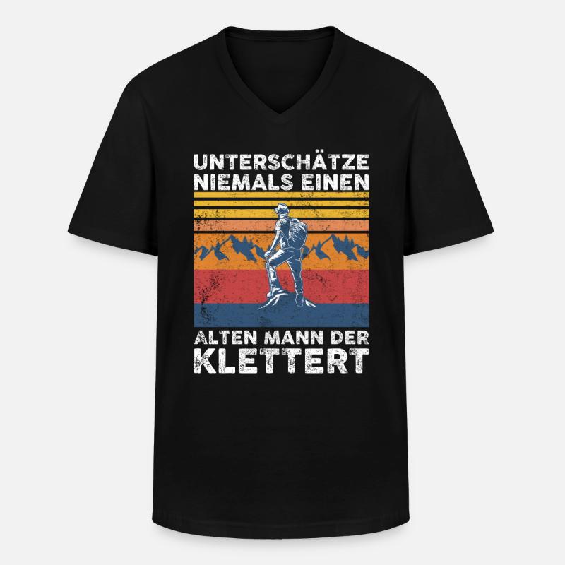 Geschenk Kletterer Boulderer klettern bouldern - Männer-T-Shirt mit V-Ausschnitt - Schwarz