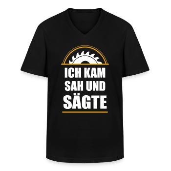 Tischler Schreiner Handwerker Heimwerker - Männer-T-Shirt mit V-Ausschnitt - Schwarz - Vorne - AI Model Male 178 dark (178cm)