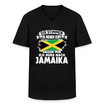 Jamaikaner Raggae Jamaika - Männer-T-Shirt mit V-Ausschnitt - Schwarz - Vorne - AI Model Male 178 dark (178cm)