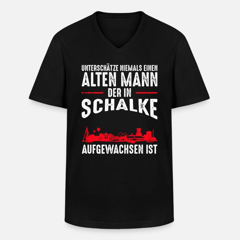Gelsenkirchen Schalke Männer Spruch - Männer-T-Shirt mit V-Ausschnitt - Schwarz