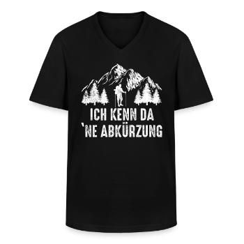 Ich kenn da ne Abkürzung - Männer-T-Shirt mit V-Ausschnitt - Schwarz - Vorne - AI Model Male 178 dark (178cm)