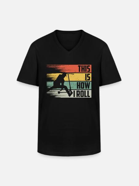 Stunt Scooter Rider Freestyle - Men's V-Neck T-Shirt - black