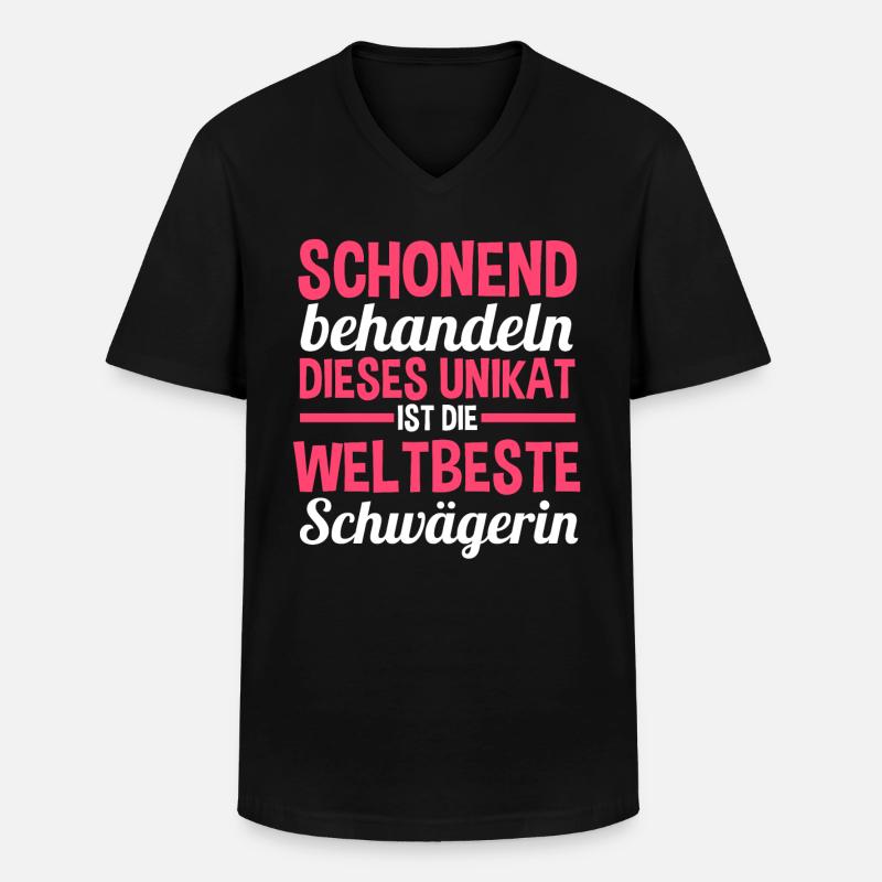 Schwägerin - Männer-T-Shirt mit V-Ausschnitt - Schwarz