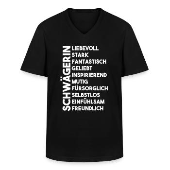Schwägerin - Männer-T-Shirt mit V-Ausschnitt - Schwarz - Vorne - AI Model Male 178 dark (178cm)