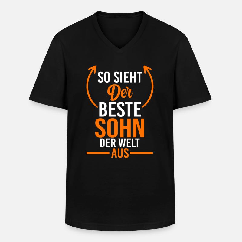 Bester Sohn - Männer-T-Shirt mit V-Ausschnitt - Schwarz