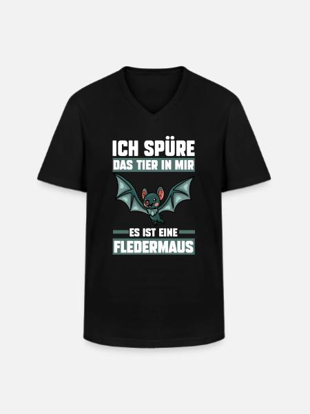 Fledermaus - Männer-T-Shirt mit V-Ausschnitt - Schwarz