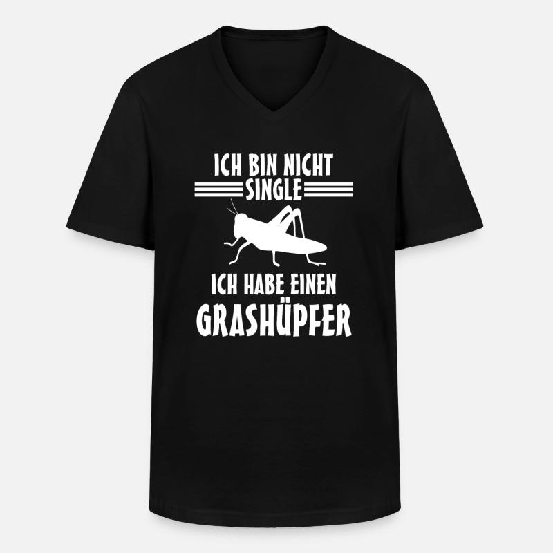 Grashüpfer - Männer-T-Shirt mit V-Ausschnitt - Schwarz