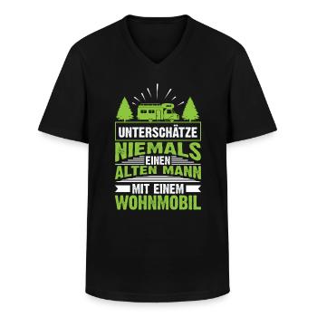 Camping Wohnmobil - Männer-T-Shirt mit V-Ausschnitt - Schwarz - Vorne - AI Model Male 178 dark (178cm)