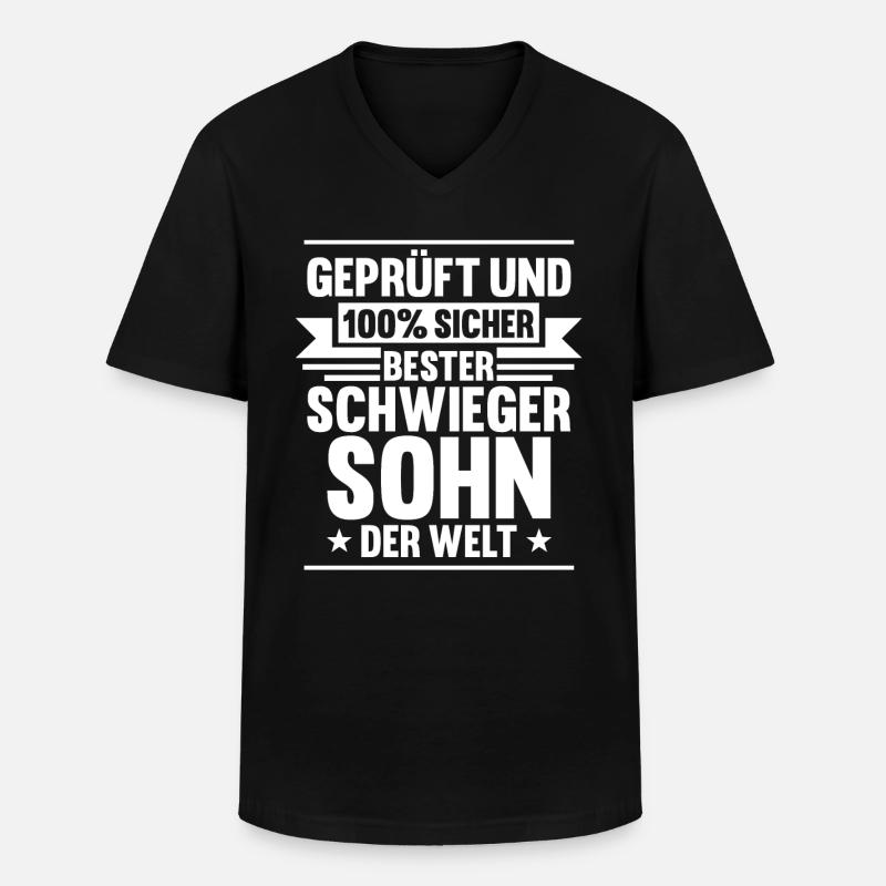 Bester Schwiegersohn - Männer-T-Shirt mit V-Ausschnitt - Schwarz