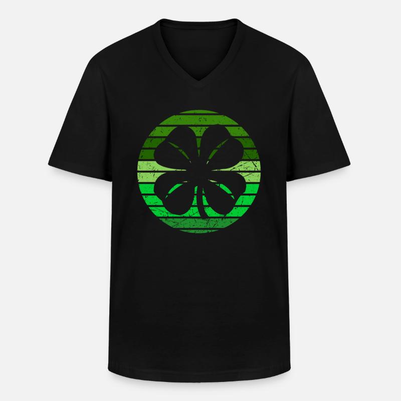 St Patricks Day Shirt - Männer-T-Shirt mit V-Ausschnitt - Schwarz