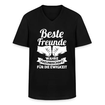Bester Freund - Männer-T-Shirt mit V-Ausschnitt - Schwarz - Vorne - AI Model Male 178 dark (178cm)