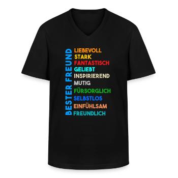 Bester Freund - Männer-T-Shirt mit V-Ausschnitt - Schwarz - Vorne - AI Model Male 178 dark (178cm)