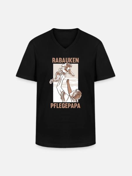 Pflegepapa - Männer-T-Shirt mit V-Ausschnitt - Schwarz