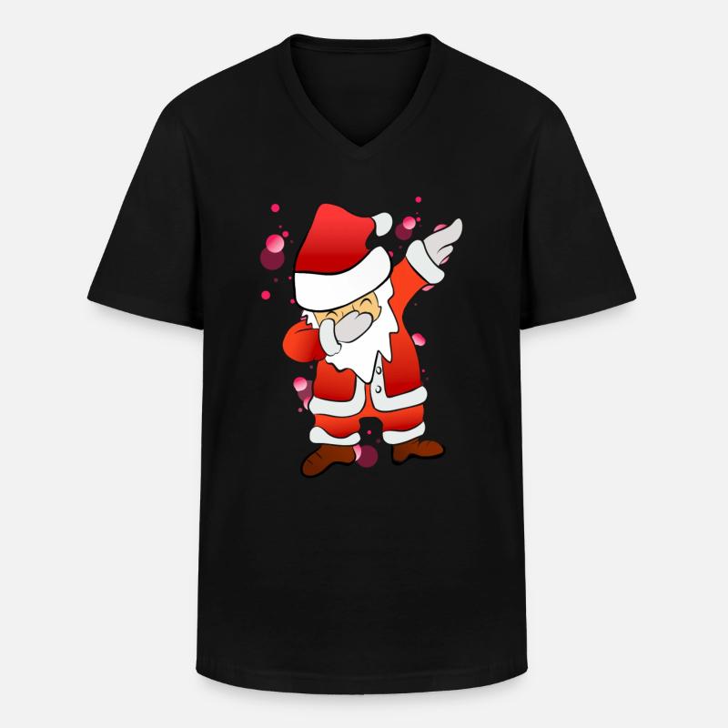 Dabbing Nicholas - T-shirt col V Homme - noir