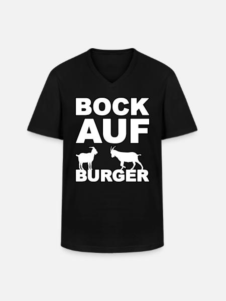 Bock auf Burger - Männer-T-Shirt mit V-Ausschnitt - Schwarz