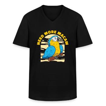 Ara Parrot Lover Nature Zoo Animal De compagnie - T-shirt col V Homme - noir - Devant - AI Model Male 178 dark (178cm)
