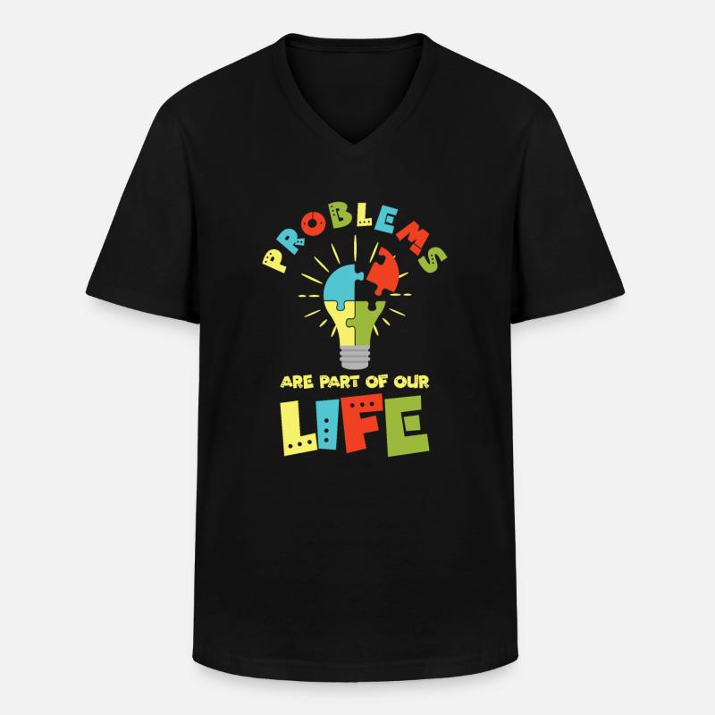 Problem Optimistische Menschen Positive - Männer-T-Shirt mit V-Ausschnitt - Schwarz
