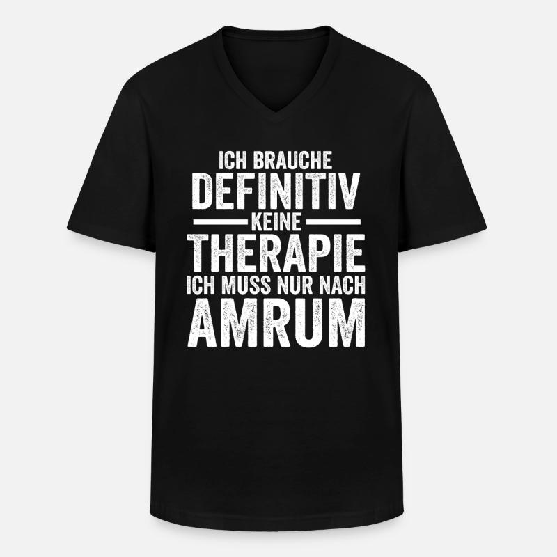 Nordsee Amrum - Männer-T-Shirt mit V-Ausschnitt - Schwarz