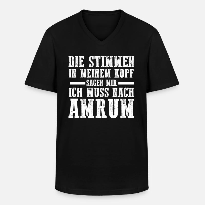 Nordsee Amrum - Männer-T-Shirt mit V-Ausschnitt - Schwarz