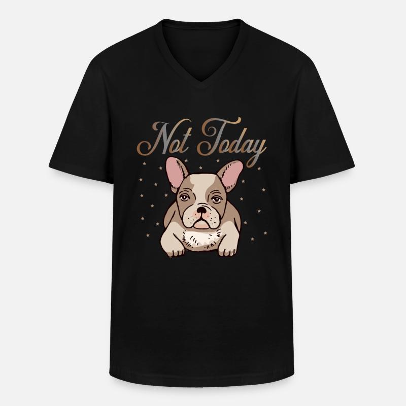 Not today - Männer-T-Shirt mit V-Ausschnitt - Schwarz