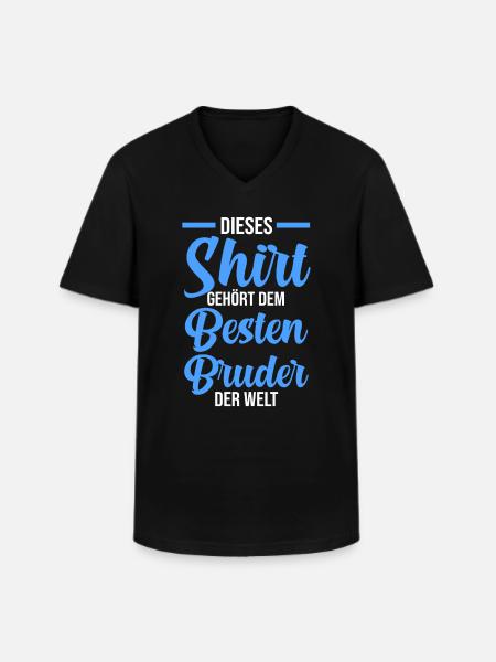 Bester Bruder der Welt - Männer-T-Shirt mit V-Ausschnitt - Schwarz