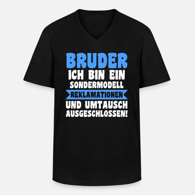 Geschwister Brüder Bruder - Männer-T-Shirt mit V-Ausschnitt - Schwarz