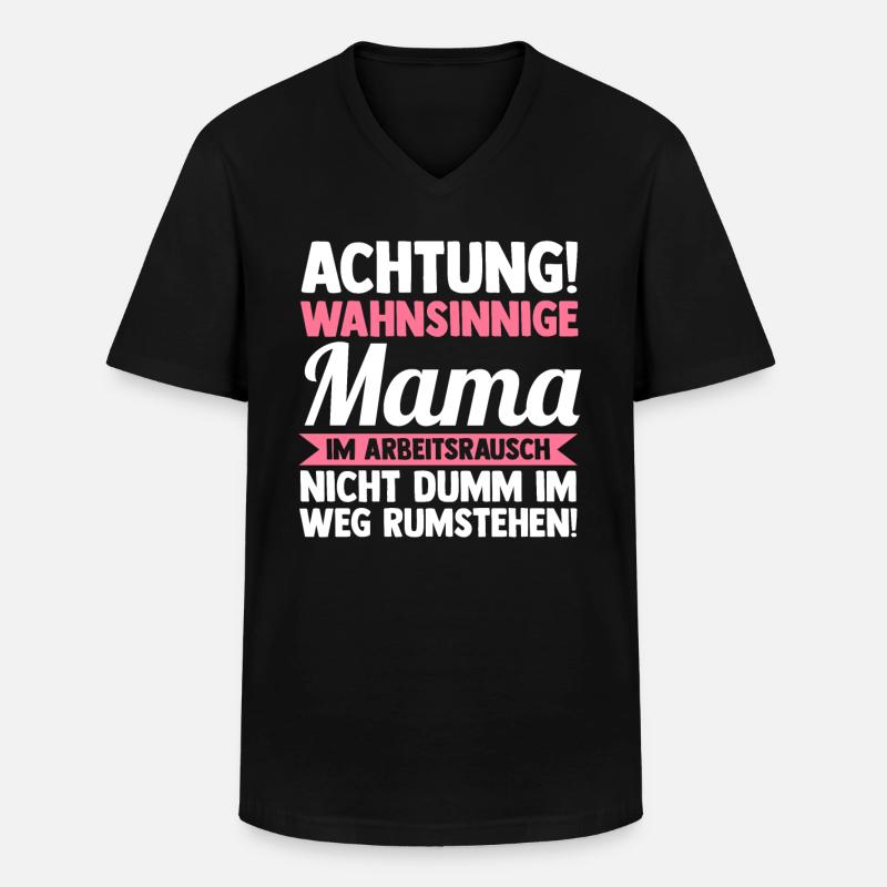 Mutter Mama - Männer-T-Shirt mit V-Ausschnitt - Schwarz