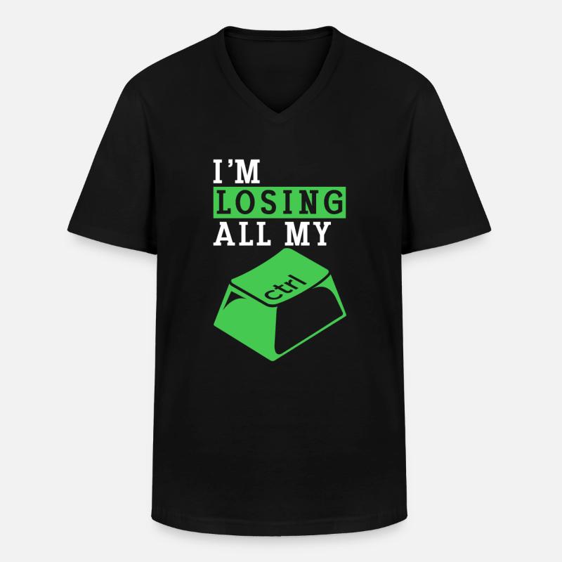 Cybersicherheit Computer Schlüssel Software - Männer-T-Shirt mit V-Ausschnitt - Schwarz