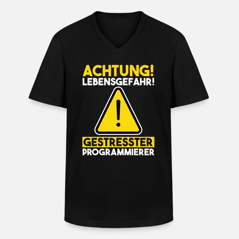Programmieren Entwickler Coder Programmierer - Männer-T-Shirt mit V-Ausschnitt - Schwarz