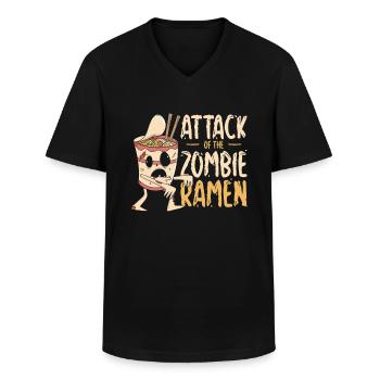 Halloween Ramen Zombie Food Ramen Lover Food - T-shirt col V Homme - noir - Devant - AI Model Male 178 dark (178cm)