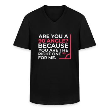 Mathematik Rechter Winkel Cheesy Pun Math Geek - Männer-T-Shirt mit V-Ausschnitt - Schwarz - Vorne - AI Model Male 178 dark (178cm)