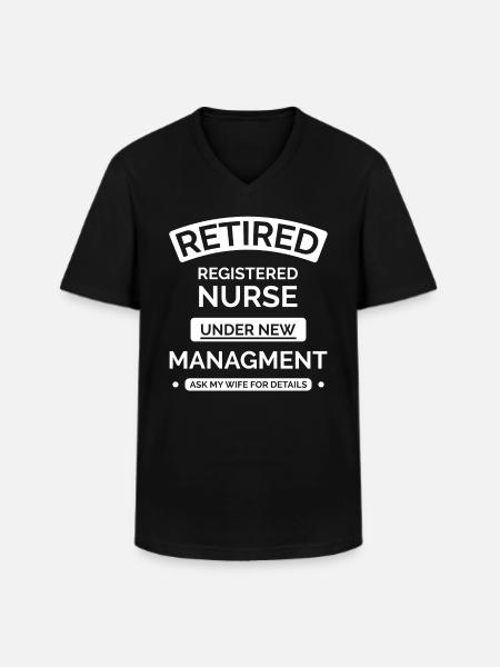 Nurse Retired nurse - Men's V-Neck T-Shirt - black