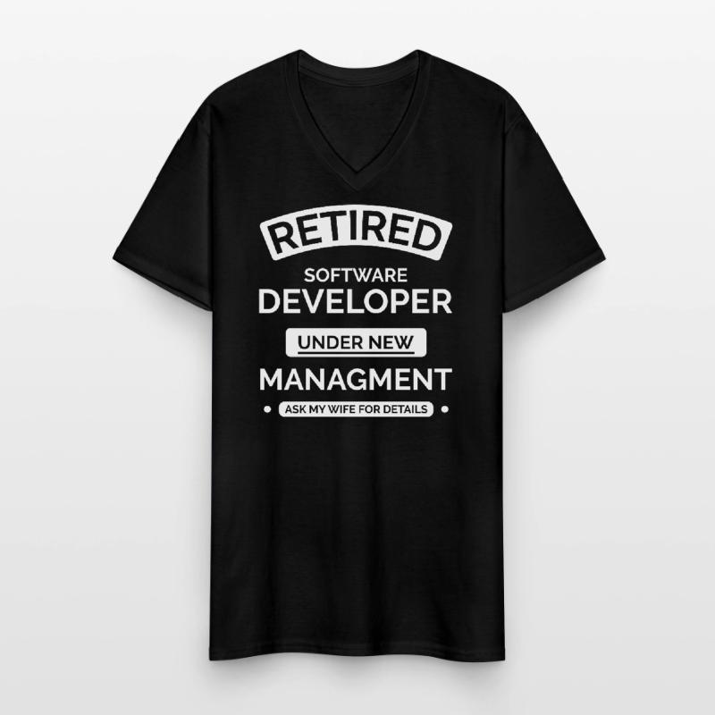 Retired Software Developer Men's V-Neck T-Shirt