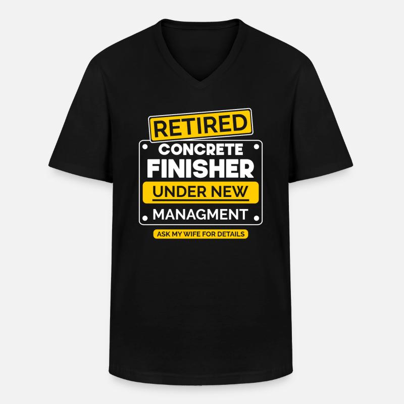 Retraite des constructeurs de béton - T-shirt col V Homme - noir