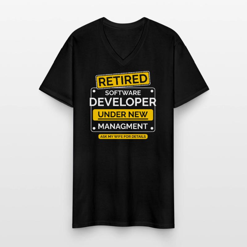 Software Developer Retirement Men's V-Neck T-Shirt