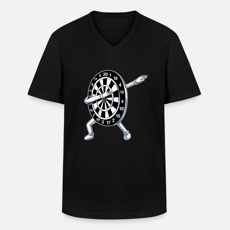 Dart Dartscheibe - Männer-T-Shirt mit V-Ausschnitt - Schwarz