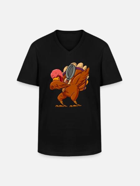 Turkey - Men's V-Neck T-Shirt - black