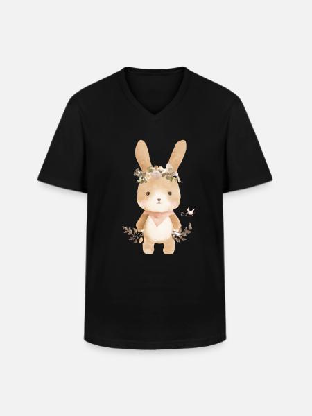 Cute - Men's V-Neck T-Shirt - black