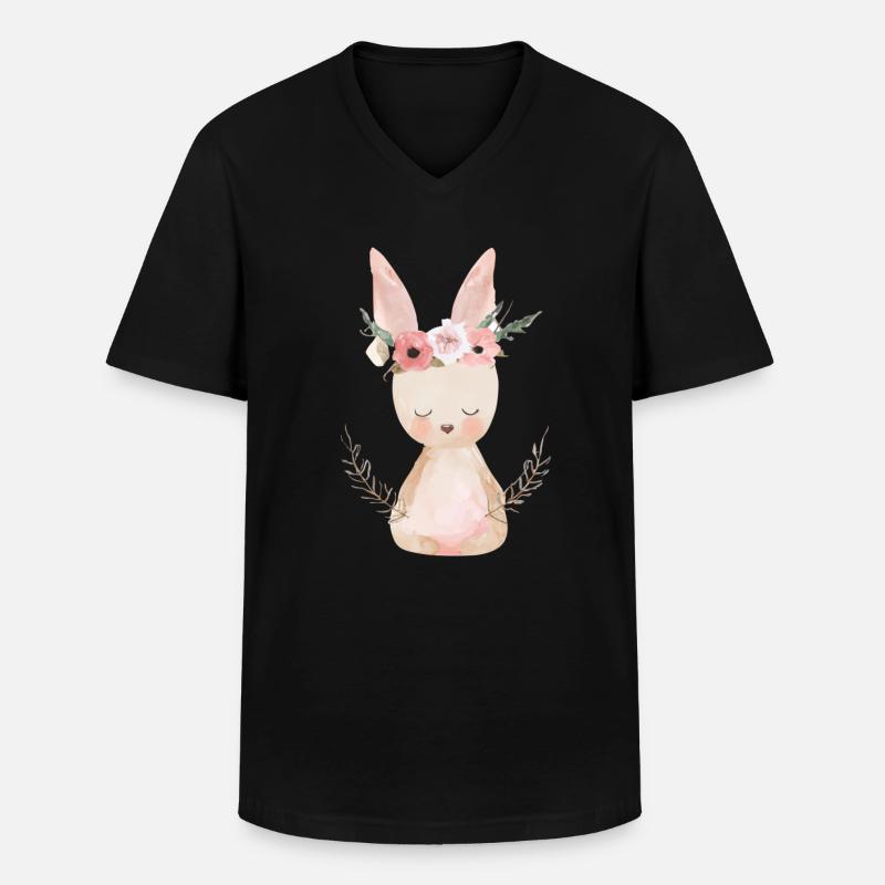 Cute Easter - Men's V-Neck T-Shirt - black