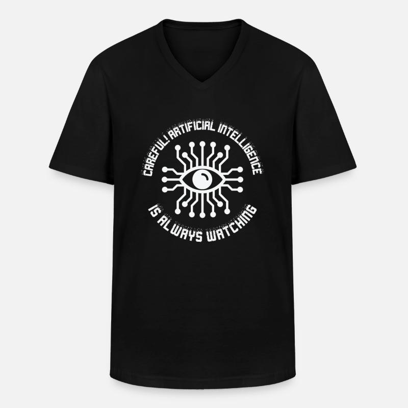 Künstliche Intelligenz Programmierung - Männer-T-Shirt mit V-Ausschnitt - Schwarz