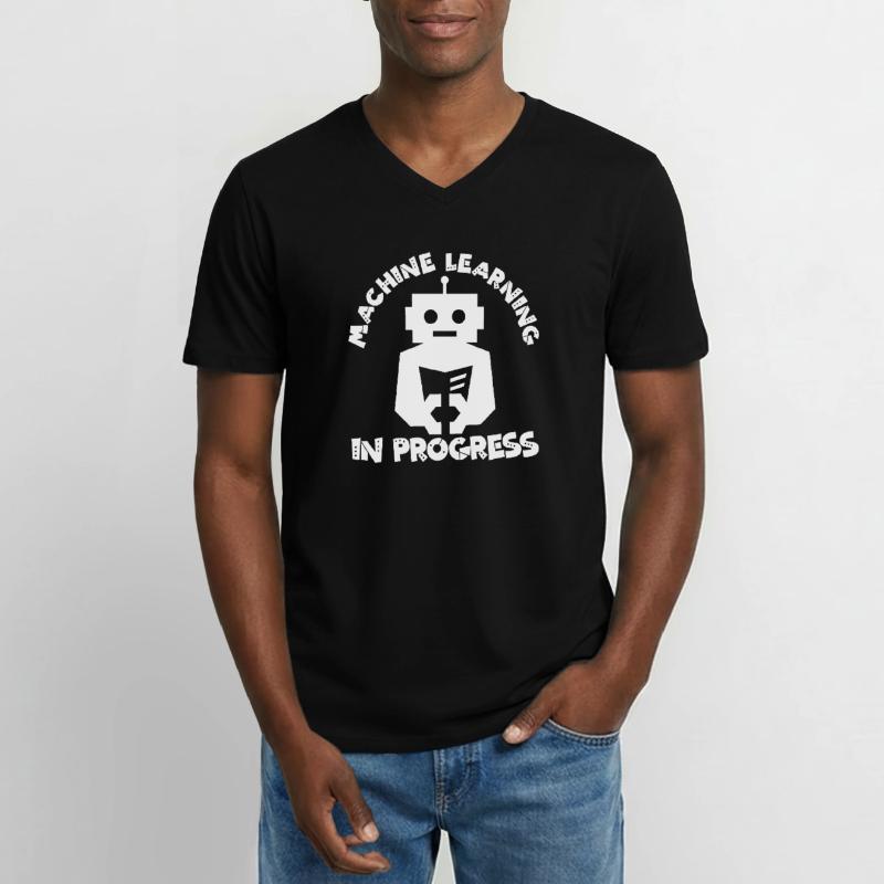 Machine Learning Progress Artificial Intelligence Men's V-Neck T-Shirt